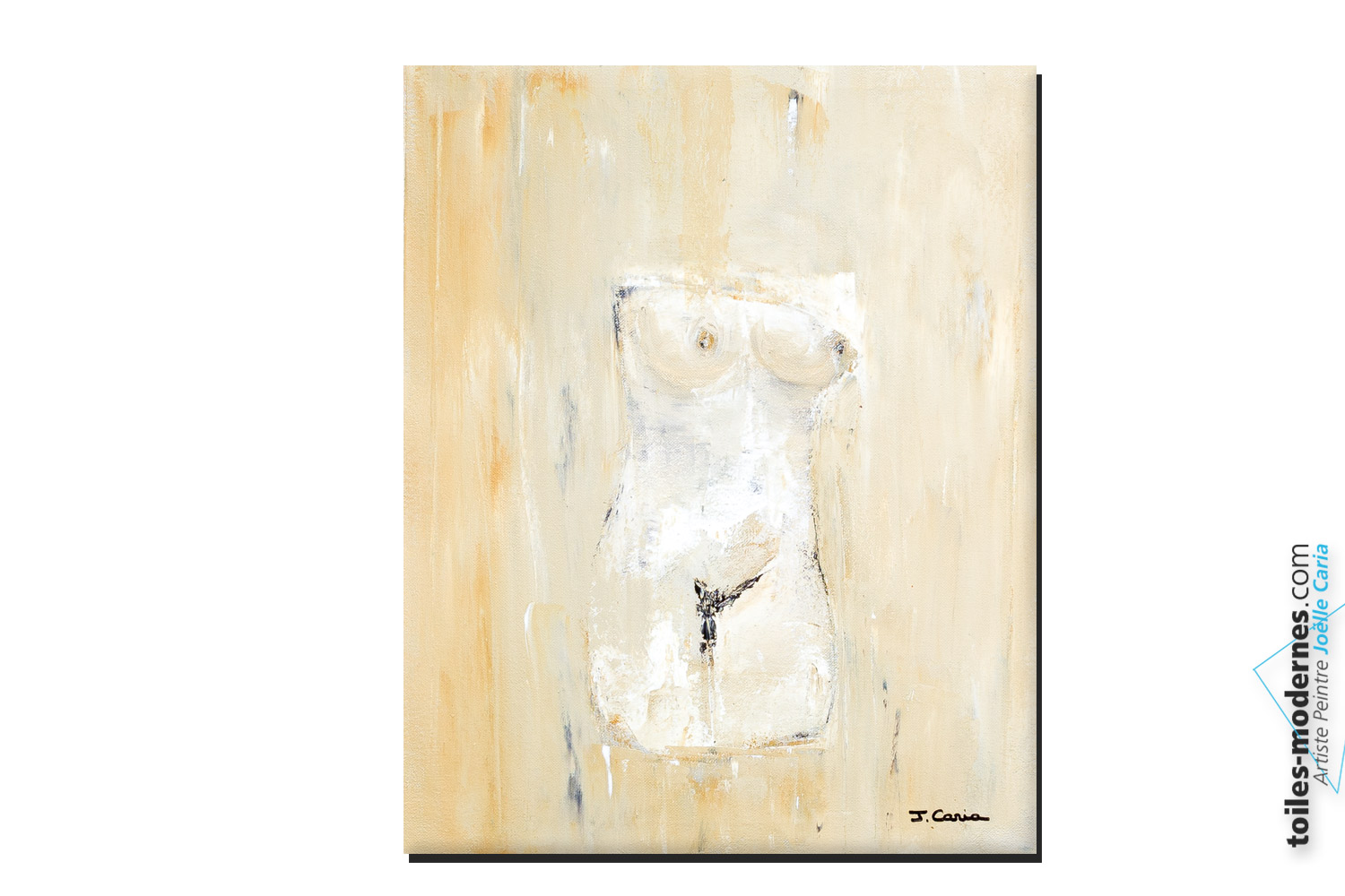 Tableau beige marron nu moderne : suggestion