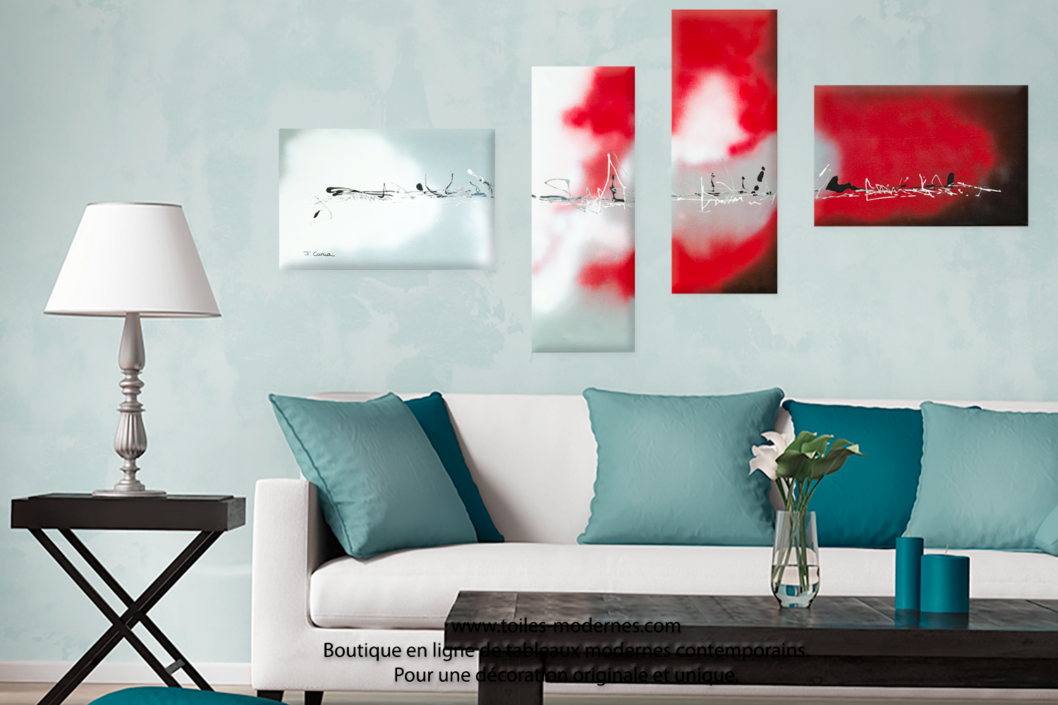Tableau salon rouge – lombards