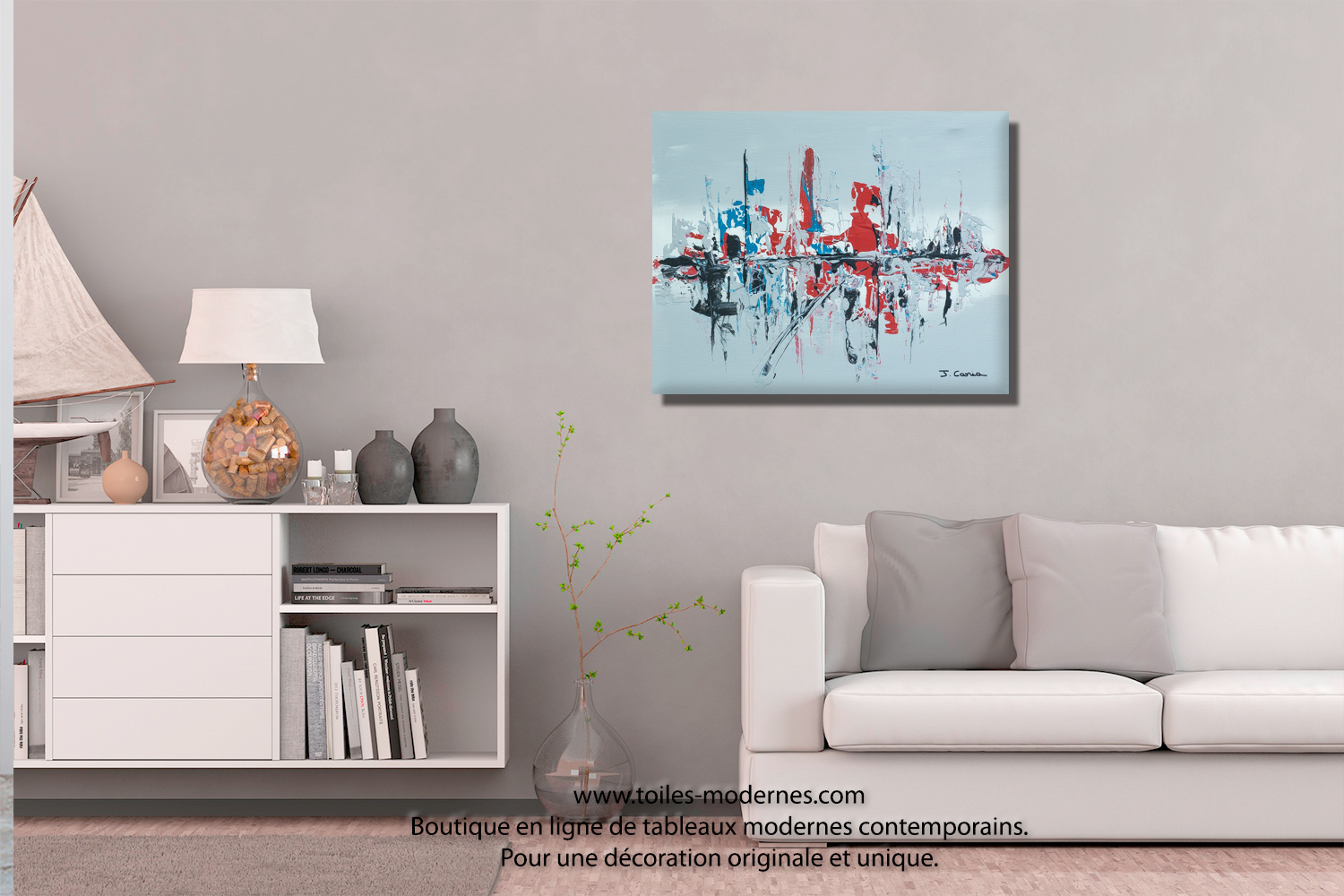Tableau Gris Moderne Petit Prix Objet Deco Design Unique Idee Cadeau Original