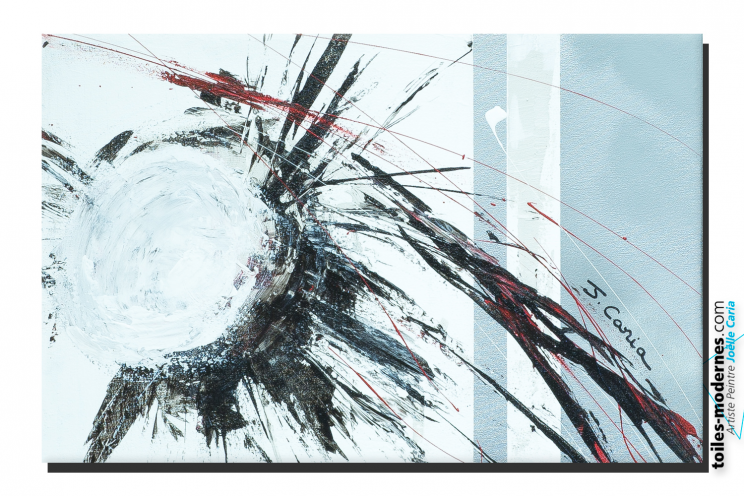 Tableau blanc gris Abstraction