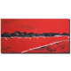 Tableau contemporain Les montagnes (rouge)