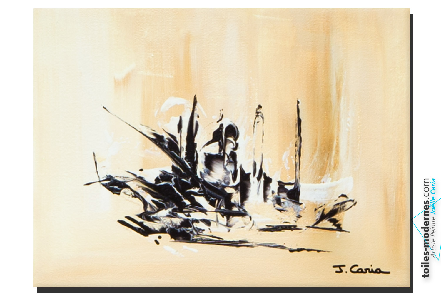 Tableau Beige Clair Creation Moderne Euphorie Format Vertical Objet Deco D Exception Prix Abordable