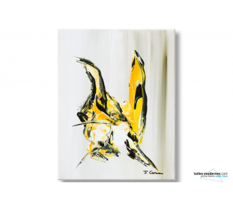 Tableau abstrait beige clair Nid d'oiseaux déco design