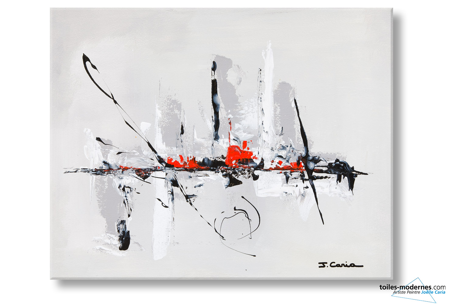 Tableau abstrait noir et blanc – Le Moderniste