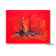 Tableau contemporain  rouge Ravissement déco intense