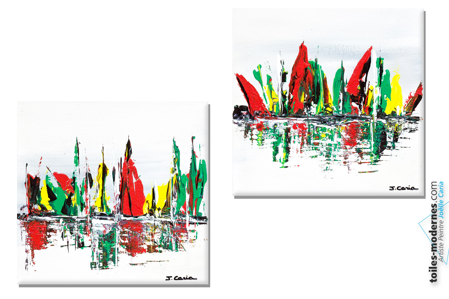 Tableaux Colores Pleines Voiles 2 Creations Abstraites Carre D Artiste D Artiste Contemporain 30 Euros
