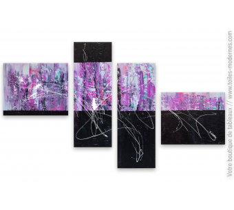 Tableau violet contemporain : Rêve mystérieux