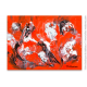 Peinture sur toile rouge décoratif : Hallucination