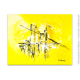 Déco jaune avec un tableau moderne : Soleil de plomb