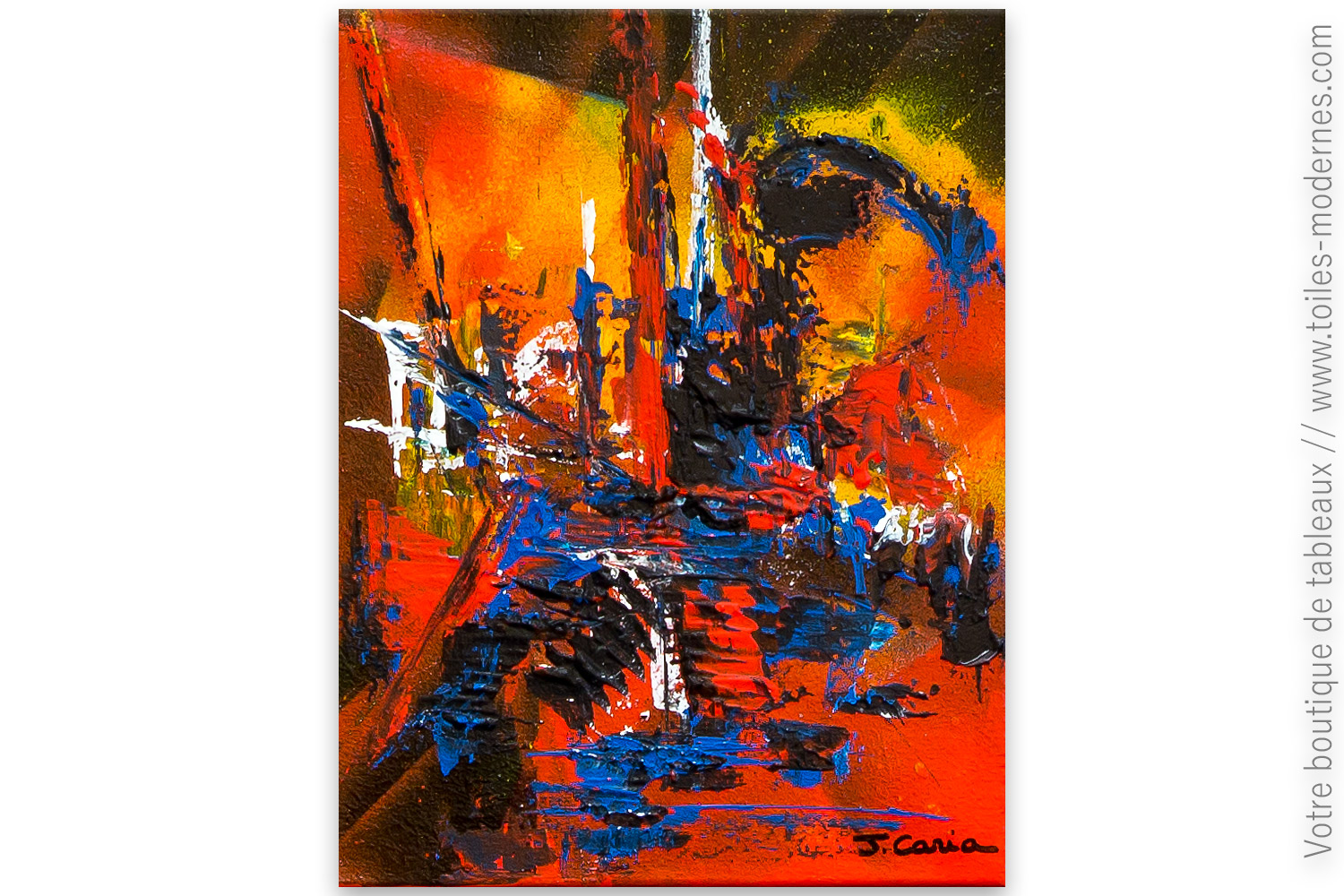 Tableau abstrait coloré • Peintures sur toile