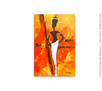 Tableau thème africain art moderne coloré