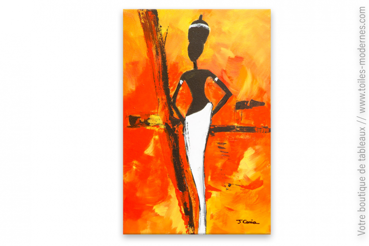 Tableau thème africain art moderne coloré