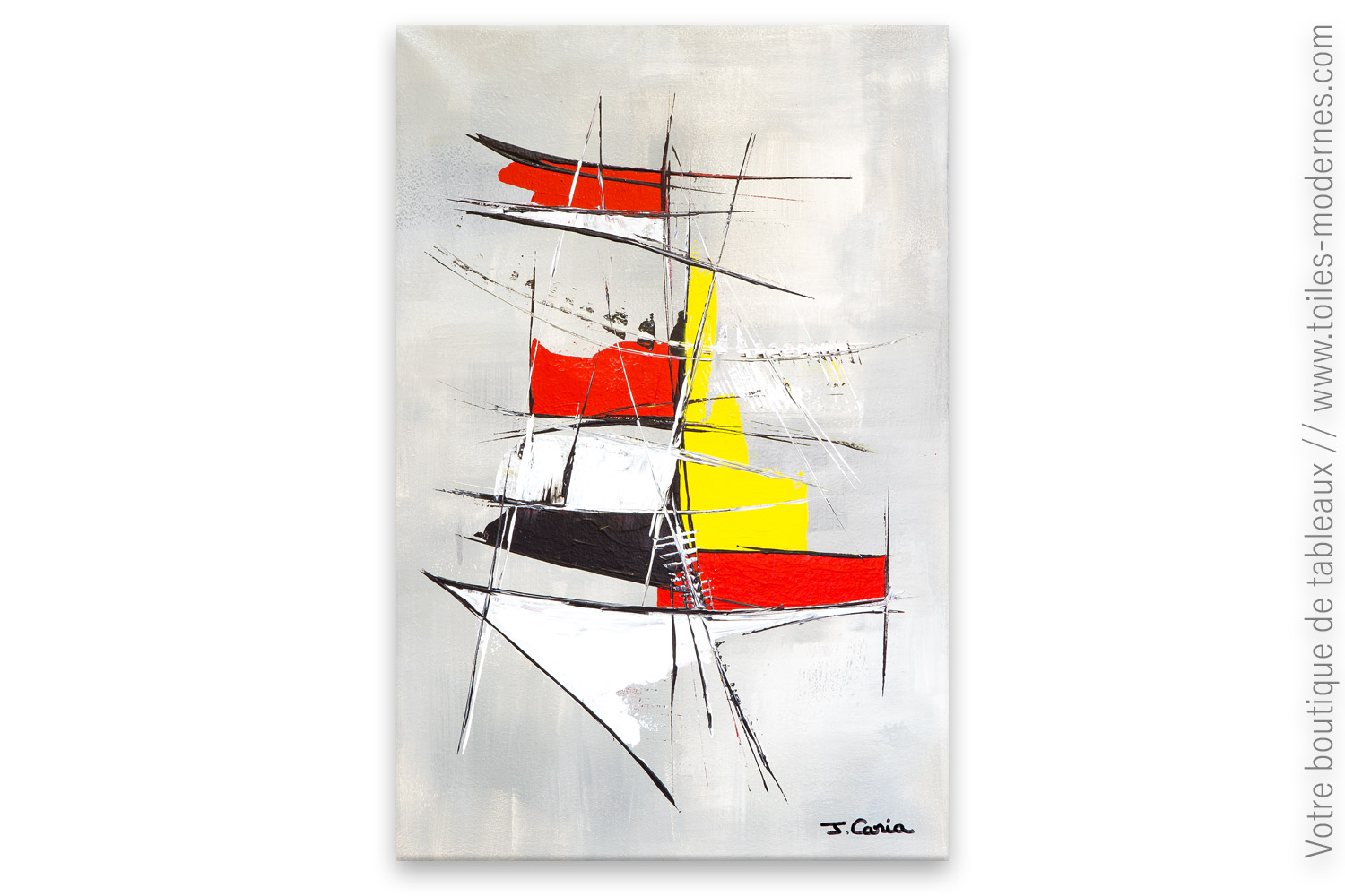 Tableau Moderne Gris Le Grand Voilier