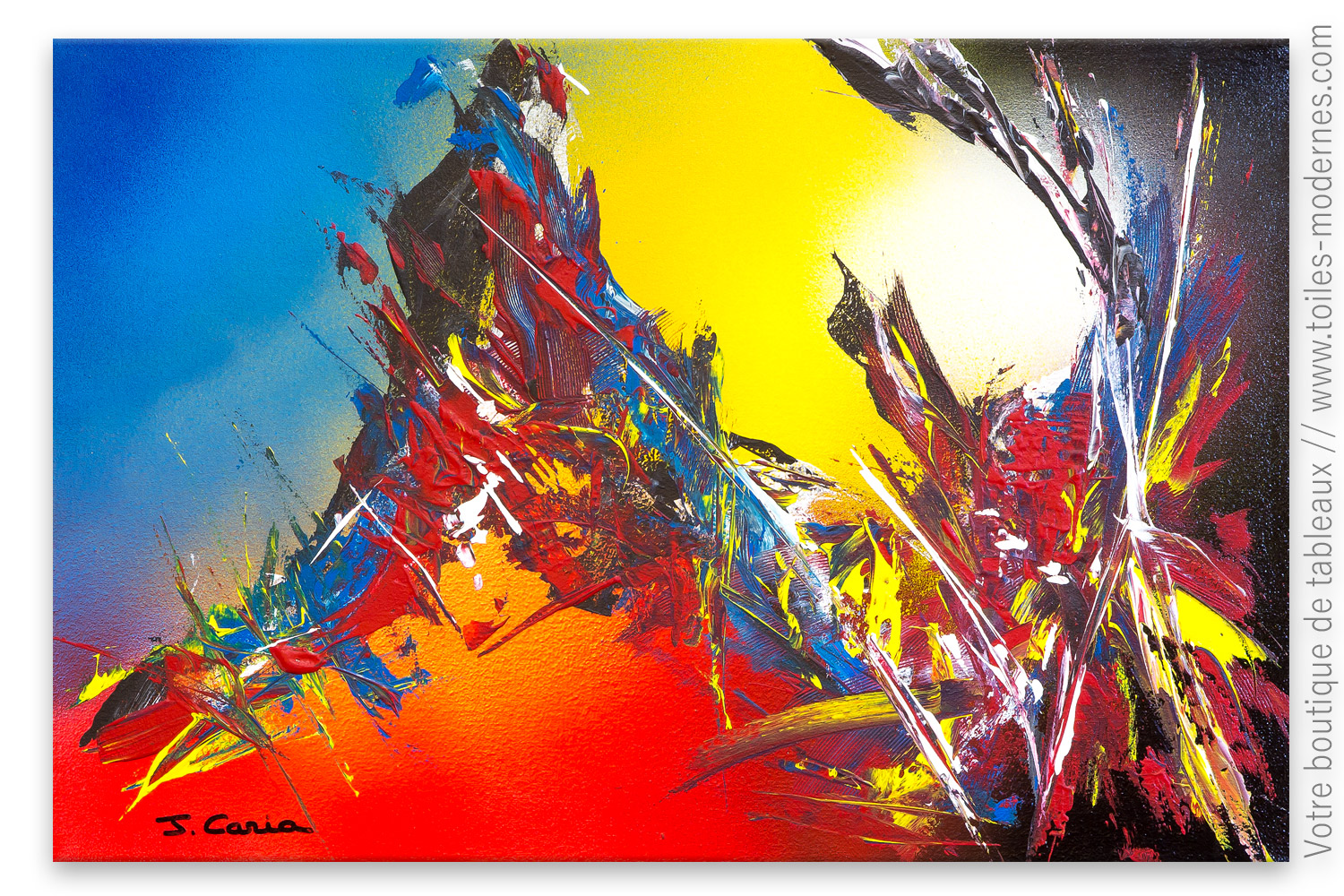 Art contemporain - tableau peinture sur toile œuvre d'art abstrait originale