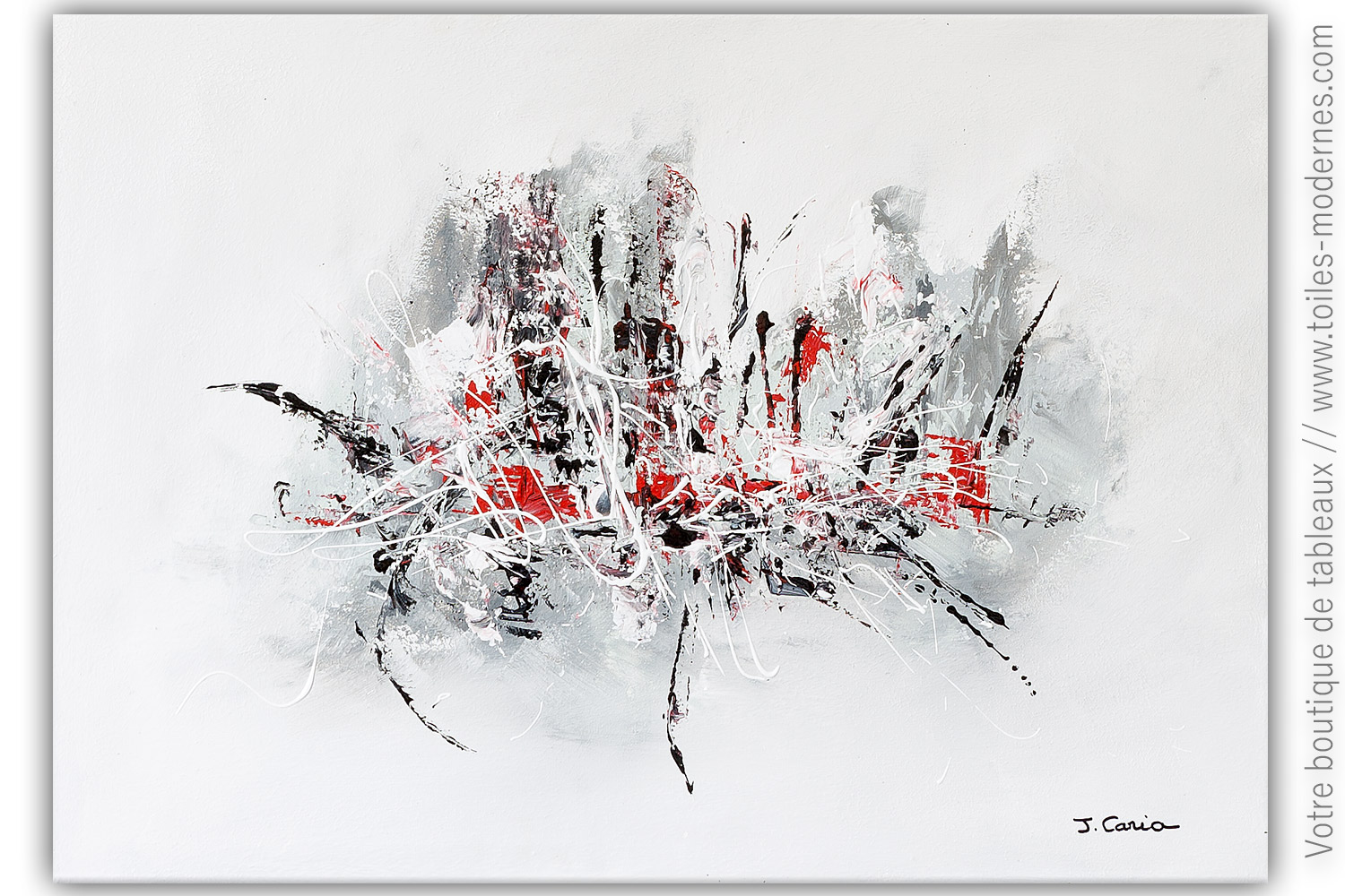 Tableau Blanc Et Gris Design Obsession