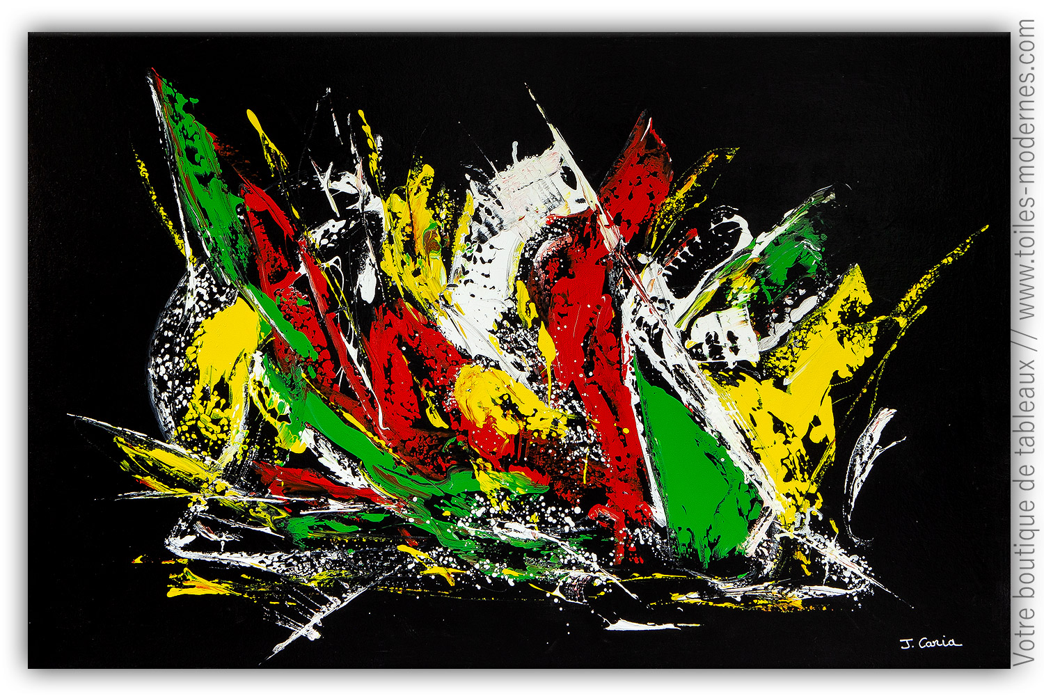 Tableau noir contemporain : Jeu de couleurs