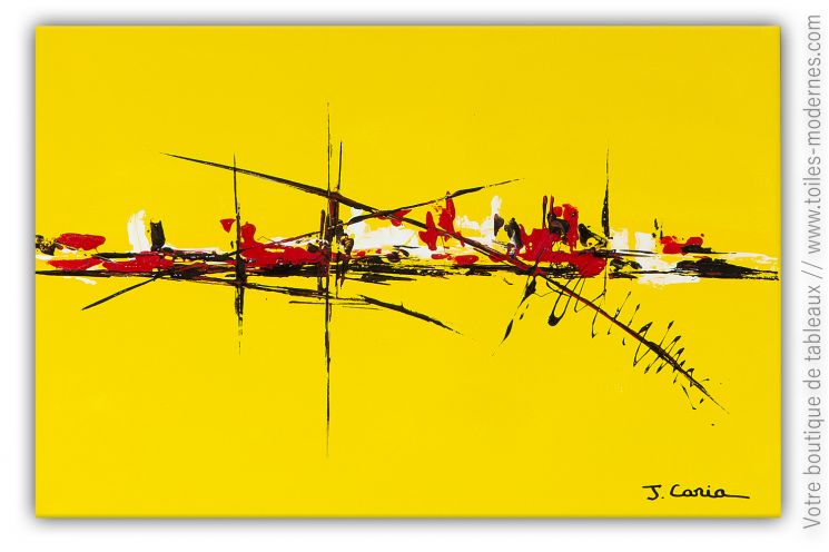 Déco murale contemporaine jaune : Chaleur excessive