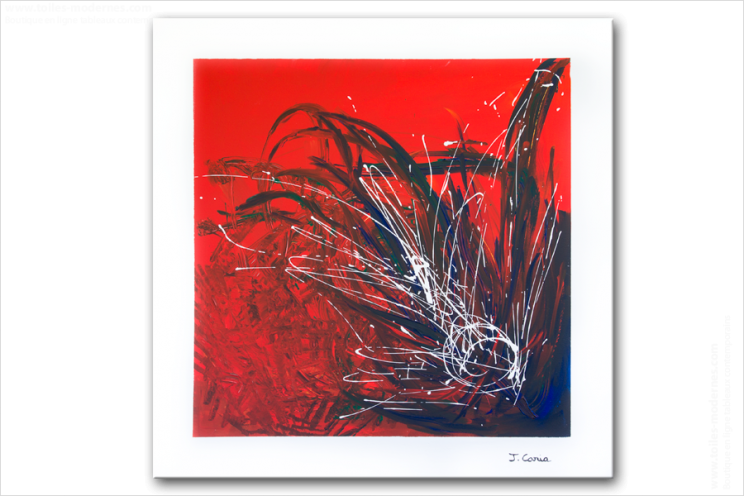 Tableau FLORA (tableau rouge) moderne