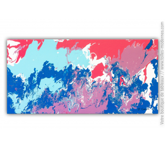 Déco couleurs pastel avec tableau bleu et rose : Himalia
