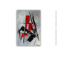 Déco rouge et noir peinture sur toile abstraite : Vertige