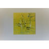 Tableau abstrait jaune grand format : Sourire du printemps