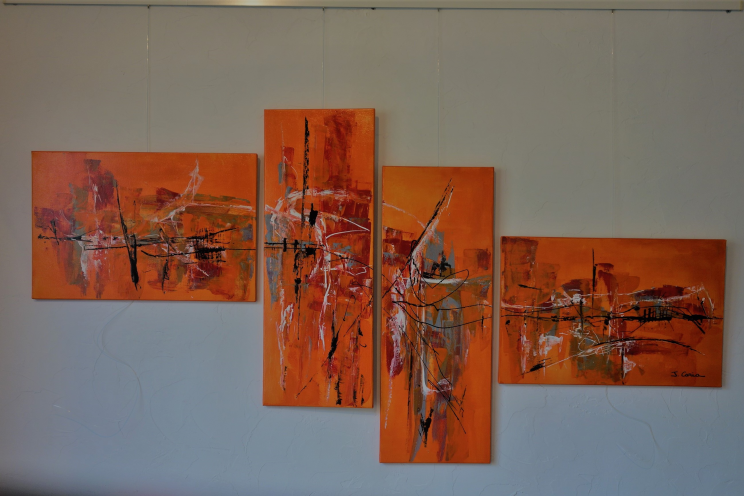 Décoration murale orange format géant : Un rêve palpitant