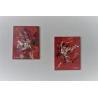 déco rouge orangé avec des tableaux contemporains : Emotions fortes