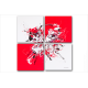 Tableau RED AND WHITE (quadriptyque rouge et blanc) moderne