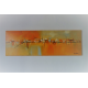 Peinture paysage urbain orange contemporain  : Ville paisible