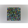 Tableau contemporain avec motif floral : Explosion de fleurs et de couleurs