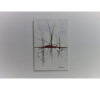 Peinture minimaliste gris clair : Imagination