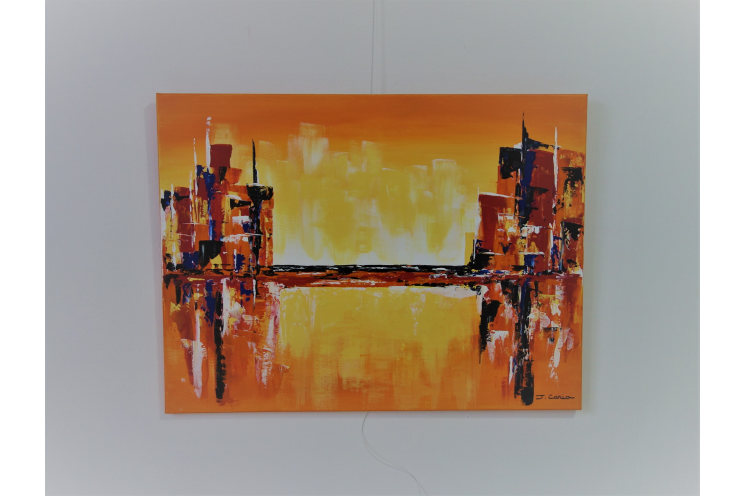 Peinture colorée abstraite : Un pont géant