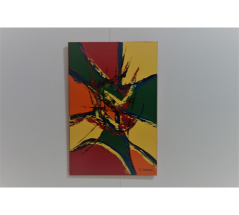 Peinture colorée abstraite : Un grain de gaieté
