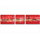 Tableau MEMORY (triptyque rouge) moderne