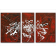 Tableau CARNAVAL (triptyque rouge) moderne