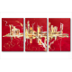 Tableau FIREWORKS (triptyque contemporain) moderne