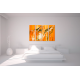 Tableau DESIR D'EVASION (quadriptyque orange) moderne