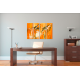 Tableau DESIR D'EVASION (quadriptyque orange) moderne