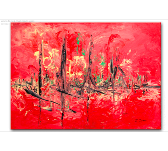 Tableau HAPPY JOURNEY (tableau rouge) moderne