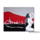 Tableau VOYAGE DE NOCES (tableau gris rouge) moderne