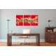 Tableau CELEBRATION (triptyque rouge) moderne