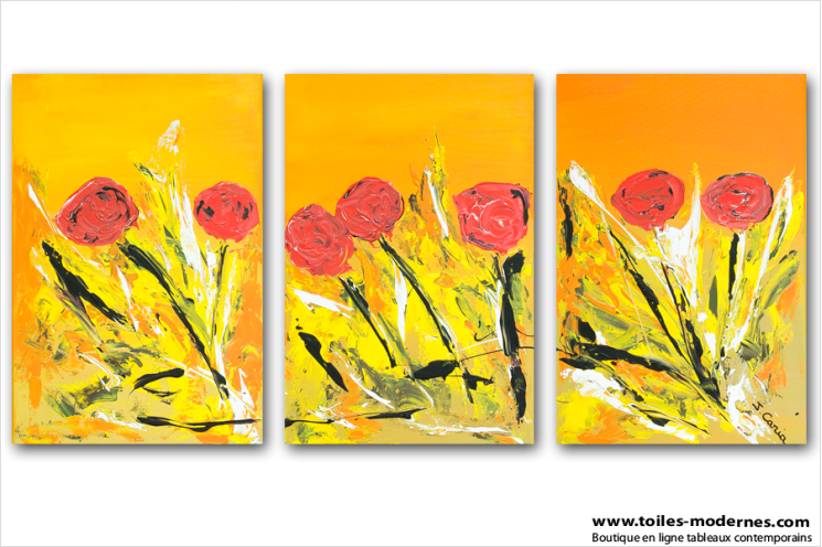 Ardent love (triptyque orange)