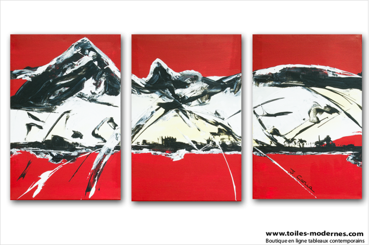 Moutain (triptyque rouge)