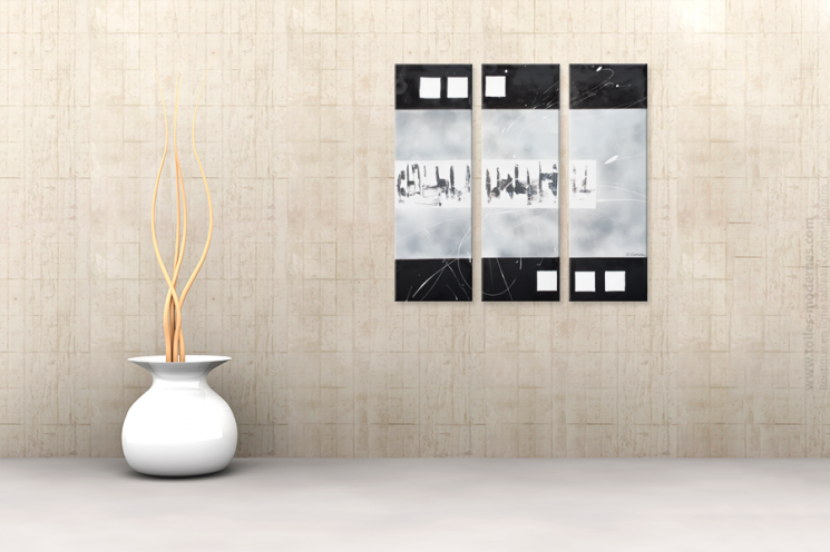 Tableau CONTROL TRIPTYQUE moderne