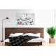 Chambre moderne Busy sea (tableau gris)