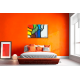 Tableau idée déco chambre orange bleu Une nouvelle vie