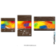 tableau Triptyque marron orange La croisière s'amuse