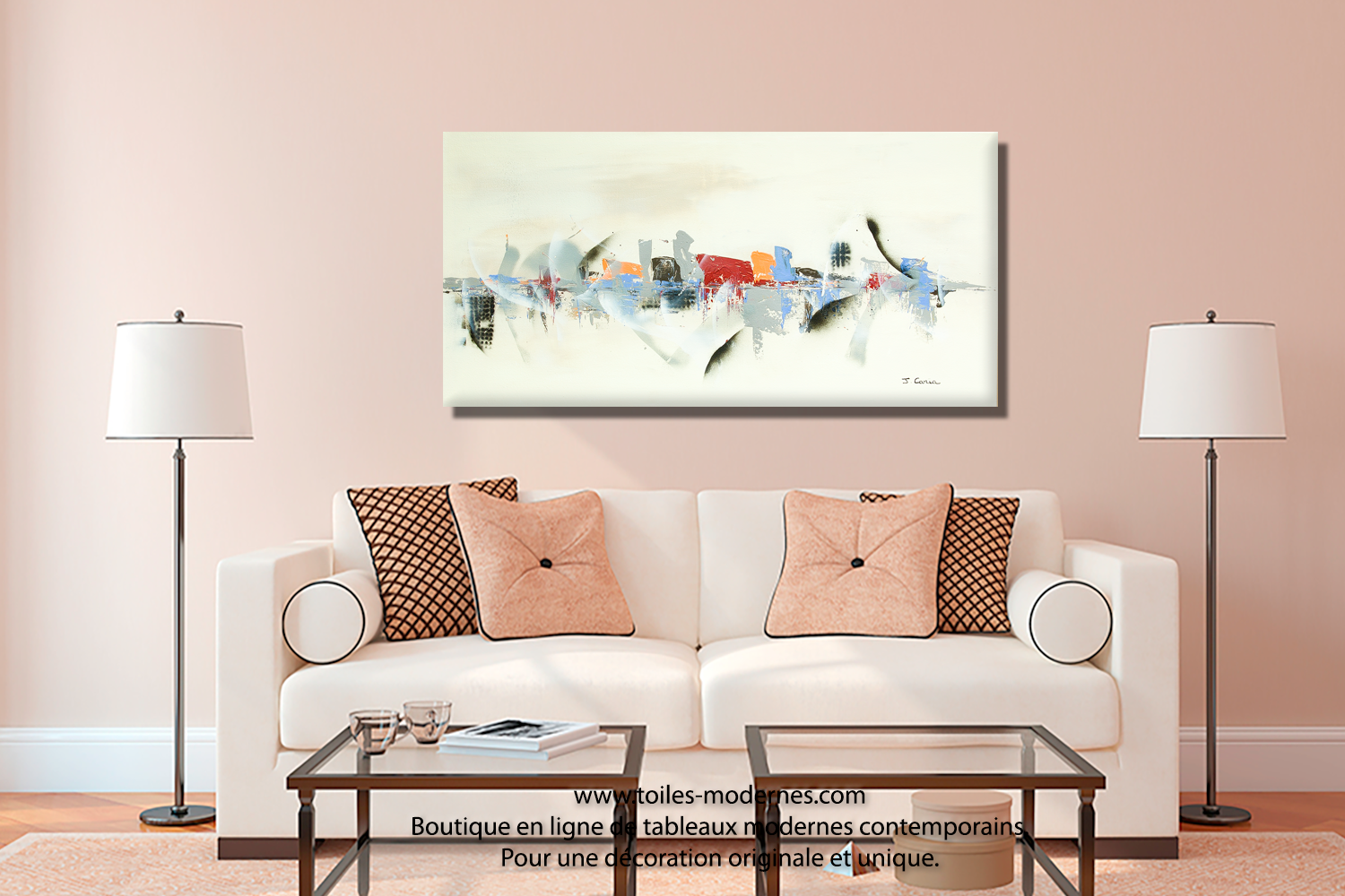 Tableau Beige Blanc Cr Me Art D Co Grand Format Cr Ation In Dite Tableau Beige Blanc Cr Me Art D Co Grand Format Cr Ation In Dite