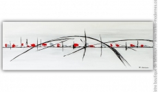 Comment décorer un mur sombre avec de grands tableaux blancs modernes