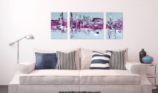 Comment bien poser un tableau multi panneaux au mur – Polyptyque